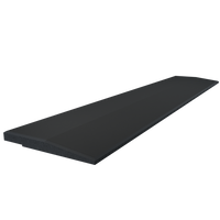 Flow Fitness Oploopprofiel Rubberen Met Waterdichte SBR-Laag - 100 x 20 x 2 cm - Zwart
