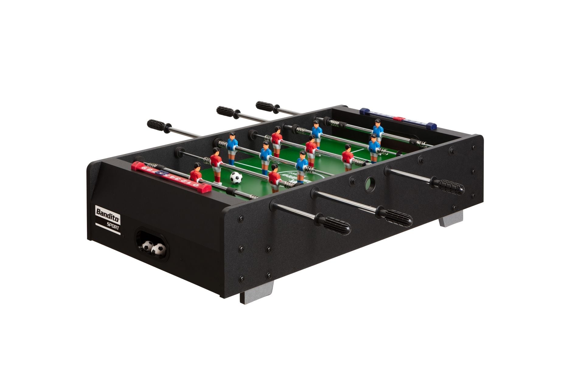 Bandito Mini Tafelvoetbal met Telescopische Stangen - Zwart