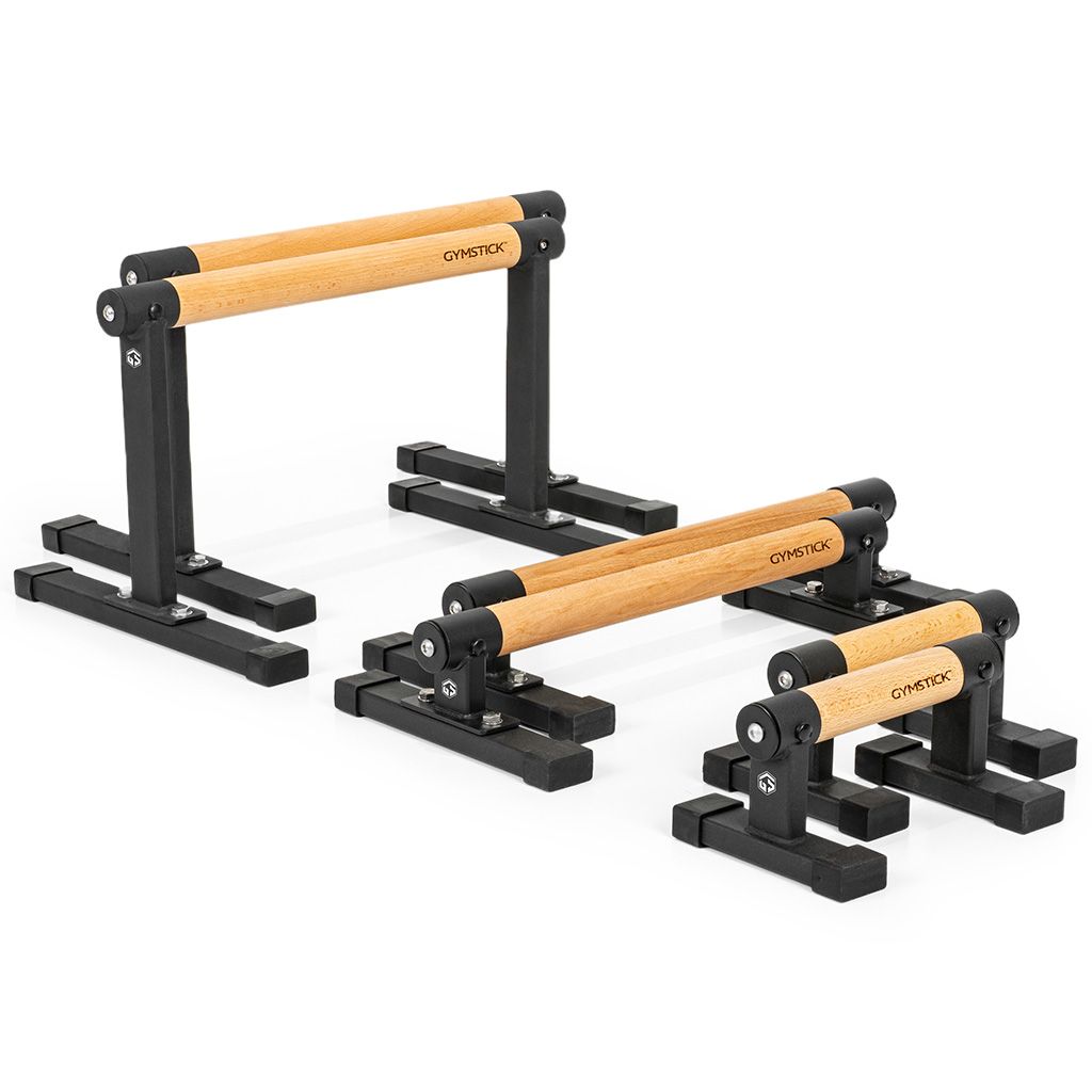 Gymstick Premium Parallettes - Opdruksteunen - Hout/Zwart - S - tweedekans