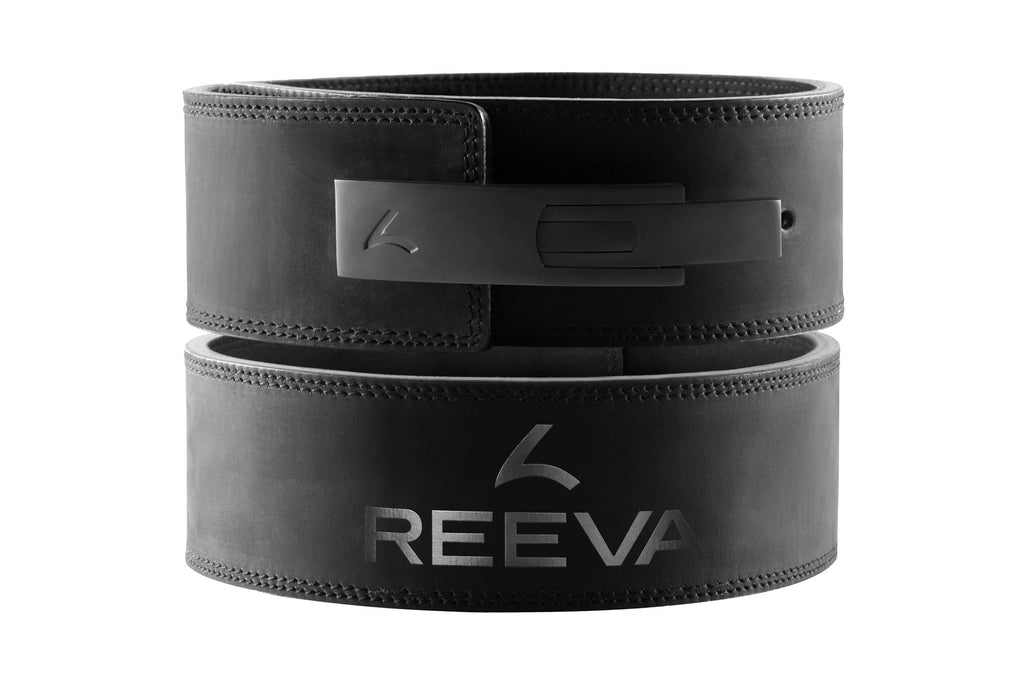 Reeva Lifting Belt van Nubik Leer - Zwarte RVS Gesp - 13 mm