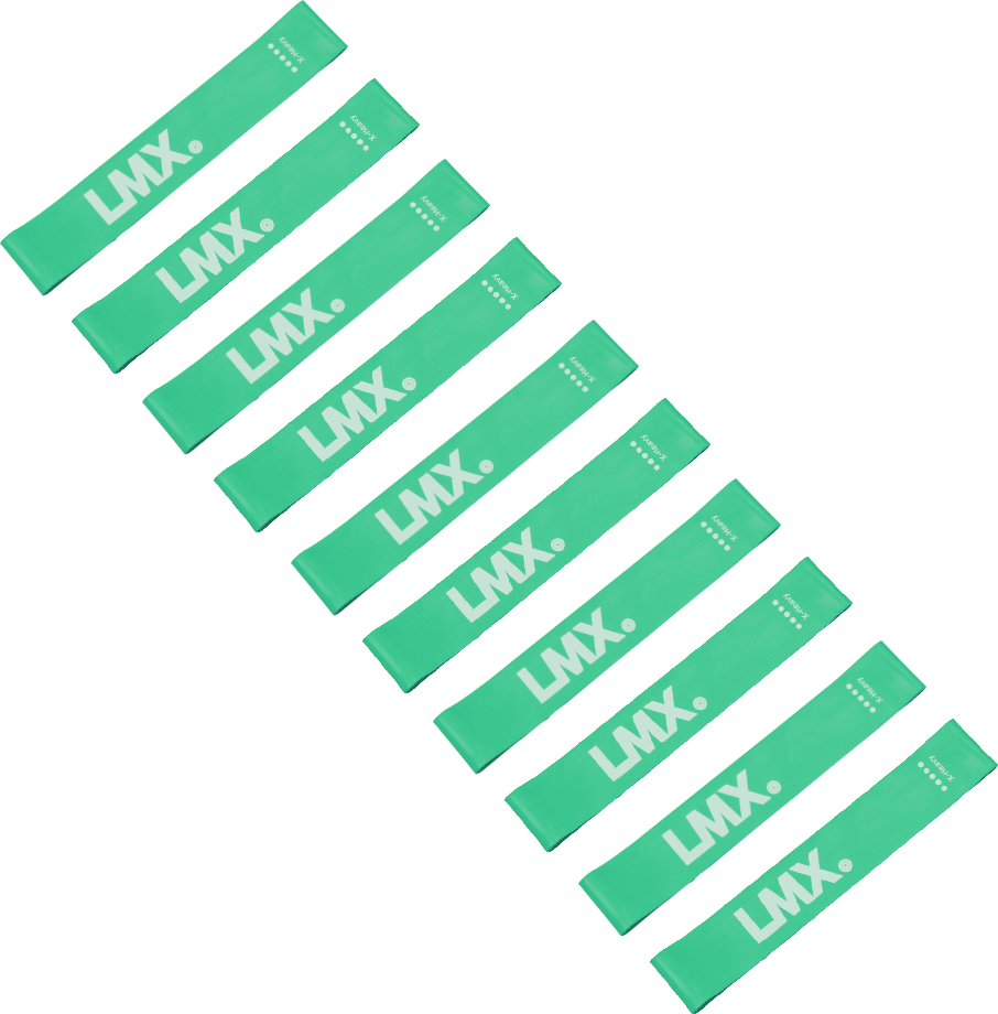Lifemaxx LMX Mini Weerstandsband - Sterk - Blauw - 10 stuks