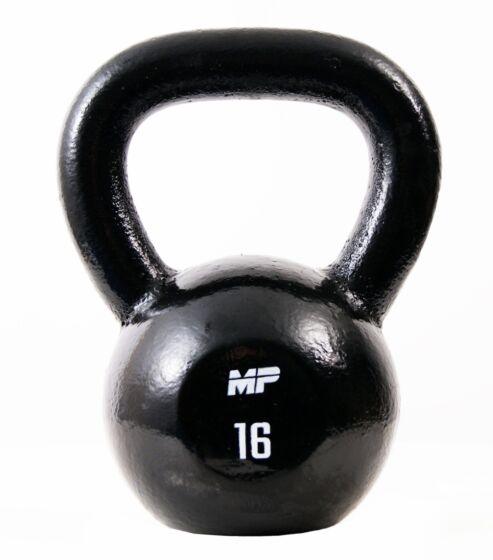 Muscle Power Gietijzeren Kettlebell - Zwart - 16 kg