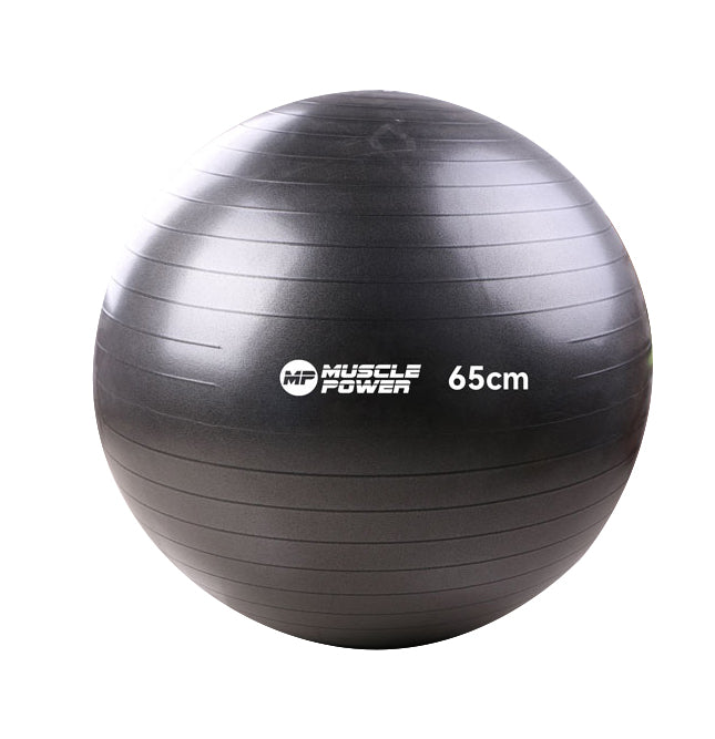 Muscle Power Anti-Burst Fitnessbal - Zwart - 65 cm