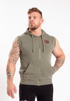 Gorilla Wear Silverdale Mouwloze Hoodie - Legergroen