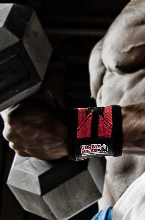 Gorilla Wear Wrist Wraps Pro - Zwart/Rood
