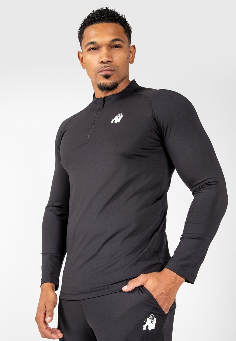 Gorilla Wear Hamilton Hybrid Long Sleeve - Zwart