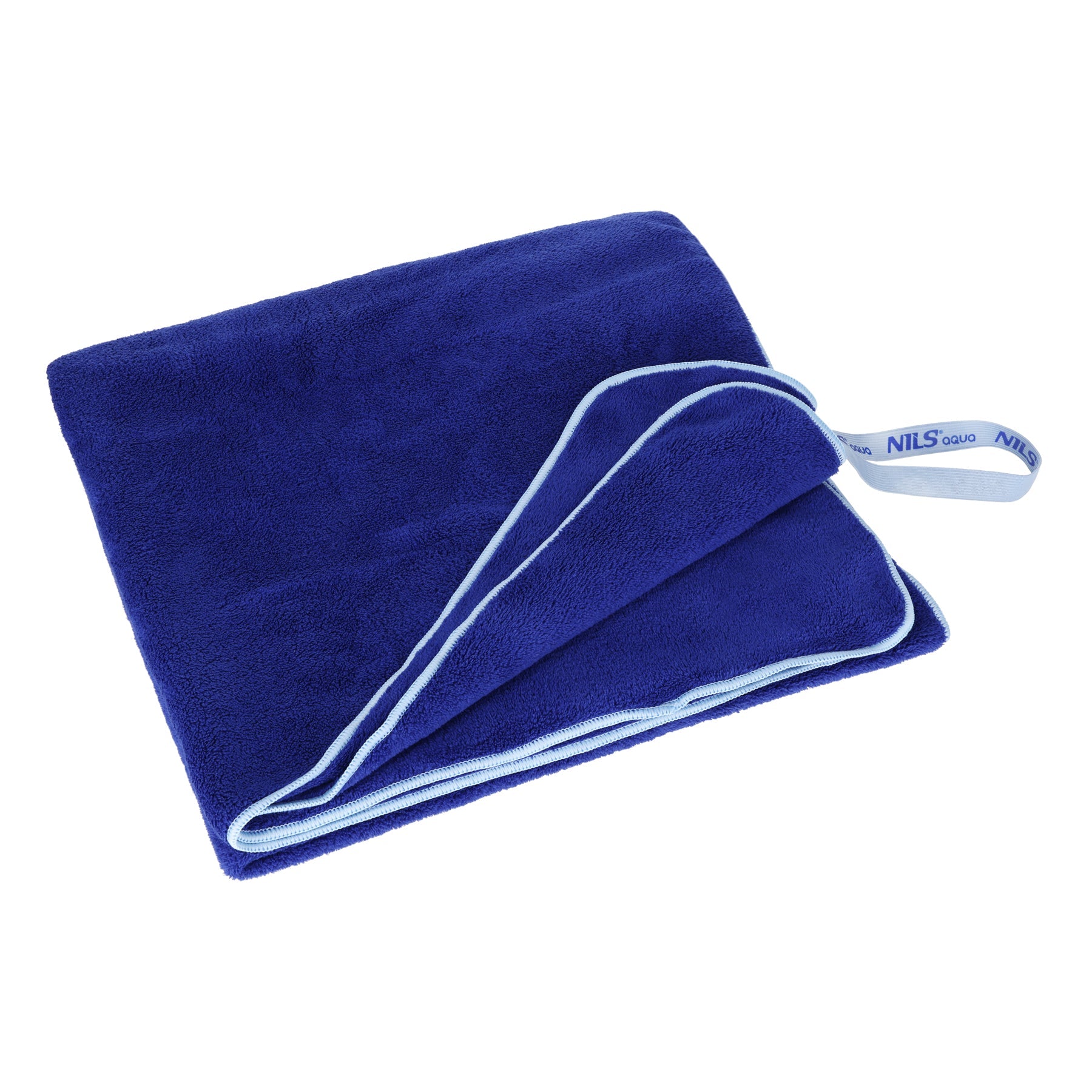 NILS Aqua Microvezel Badstof Handdoek - Donkerblauw - 160 x 80 cm