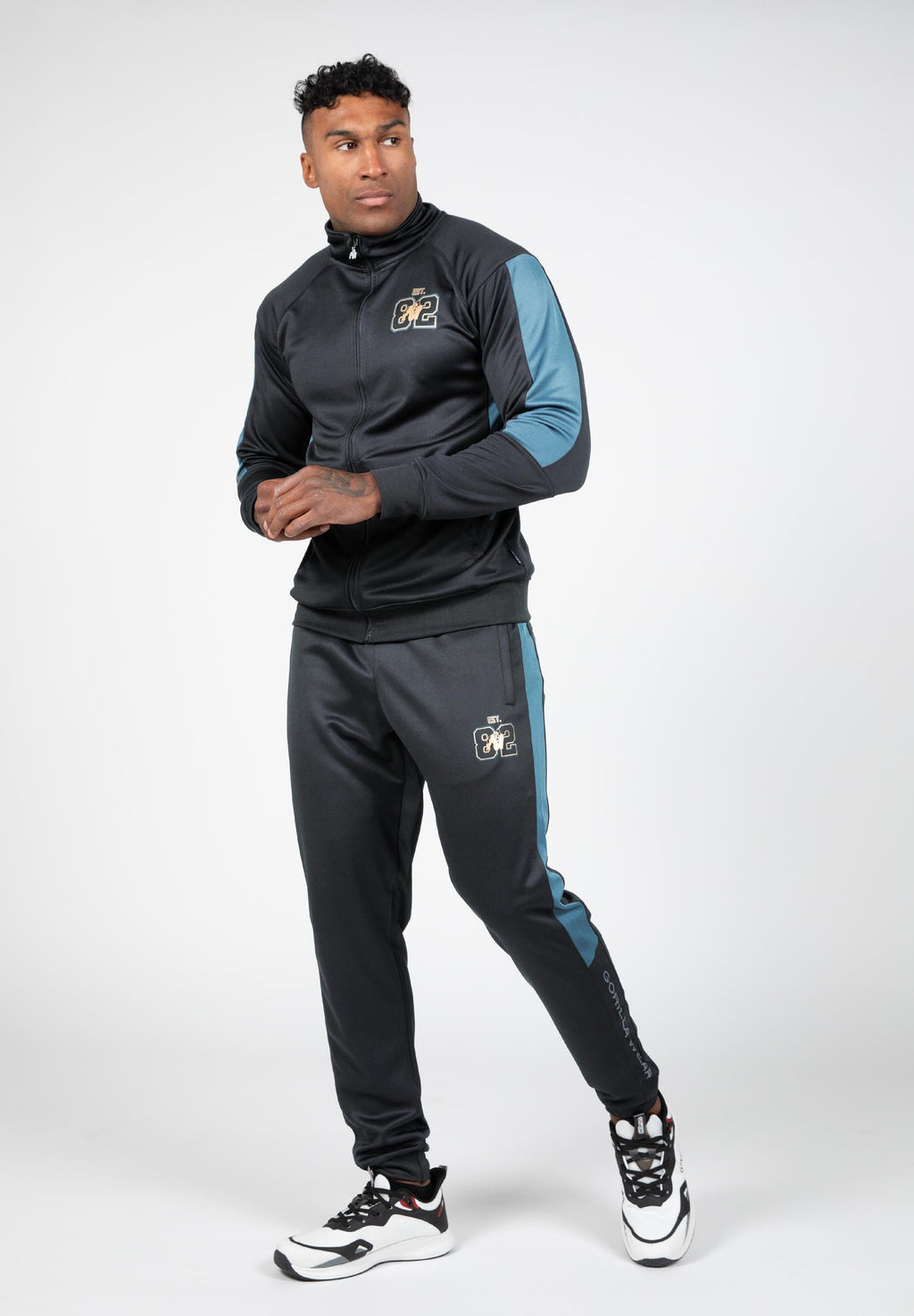 Gorilla Wear Devon Trainingsjas - Grijs/Blauw