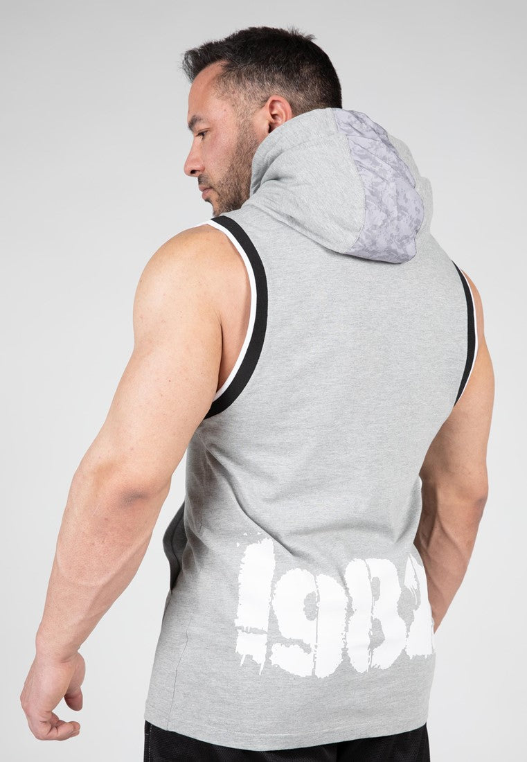 Gorilla Wear Loretto Hooded Tank Top - Grijs Gemeleerd