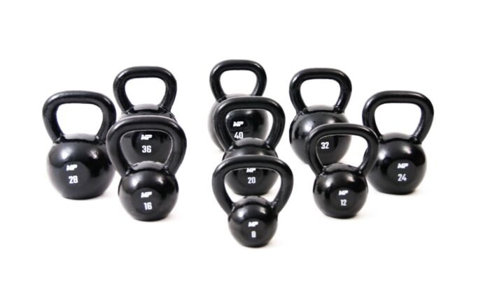 Muscle Power Gietijzeren Kettlebell - Zwart - 28 kg