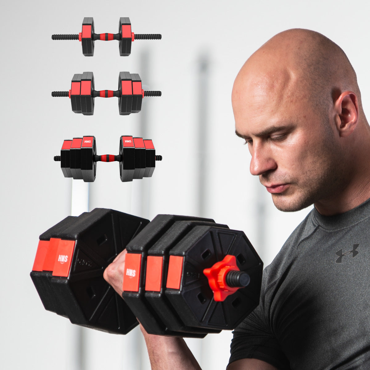 HMS Verstelbare Halter en Dumbbell Set - 20 kg