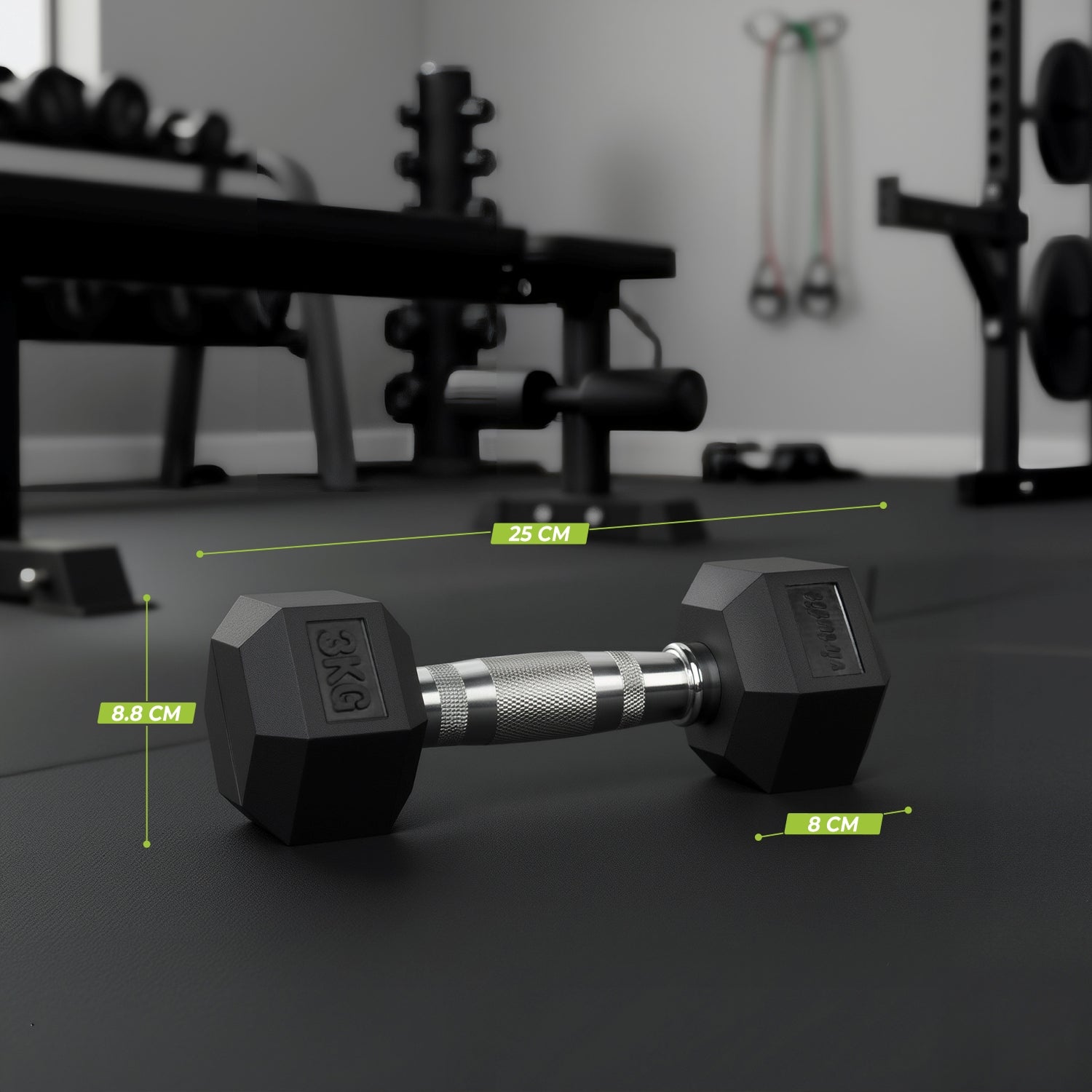 VirtuFit Hexa Dumbbell Pro Set - 2 x 3 kg