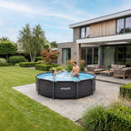 VirtuFit Rond Zwembad - Ø305 x 76 cm - Antraciet - Inclusief Filterpomp