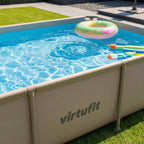 VirtuFit Rechthoekig Zwembad - 260 x 180 x 66 cm - Beige - Compleet Pakket