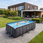 VirtuFit Rechthoekig Zwembad 400 x 200 x 122 cm - Antraciet