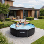 VirtuFit Rond Zwembad - Ø366 x 100 cm - Antraciet