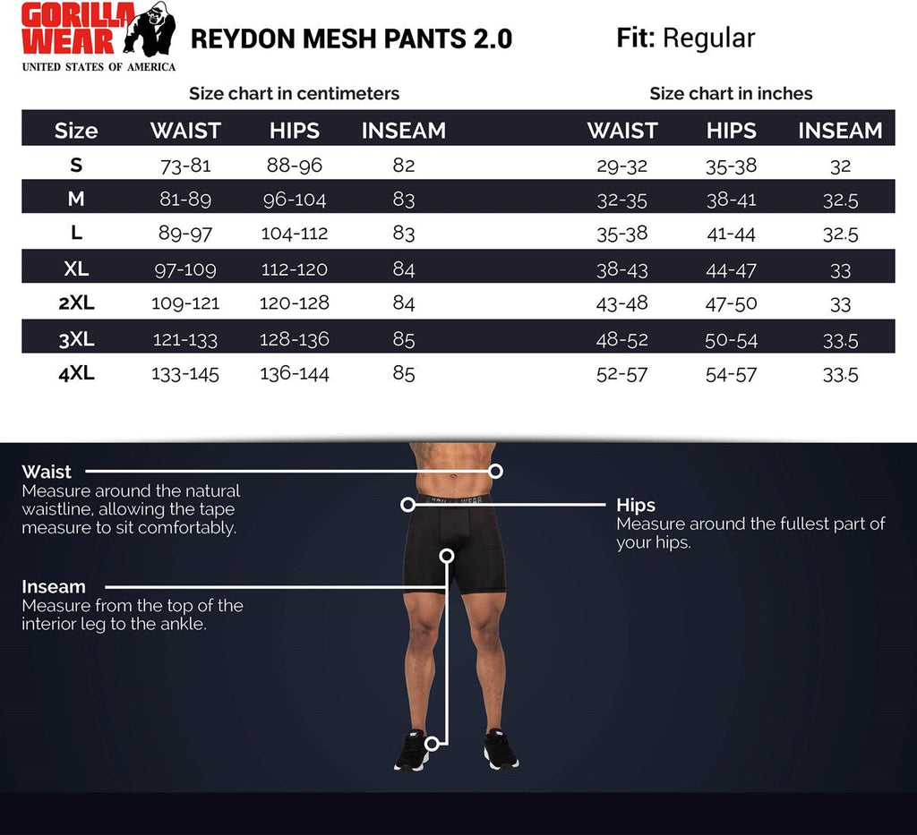 Gorilla Wear Reydon Mesh Trainingsbroek 2.0 - Zwart