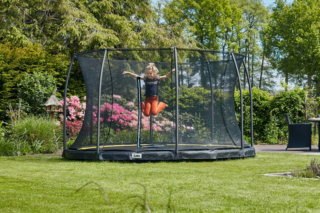 Salta Comfort Edition Ground Trampoline met Veiligheidsnet - 427 cm - Zwart