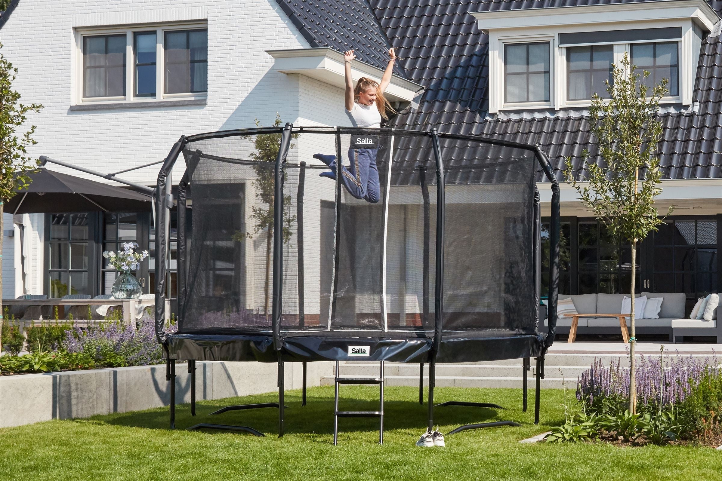 Salta First Class Trampoline met Veiligheidsnet - 427 cm - Zwart