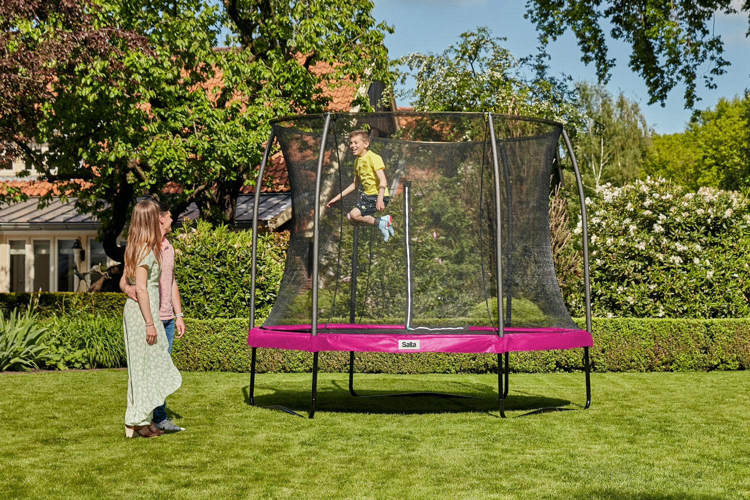 Salta Comfort Edition Trampoline met Veiligheidsnet - 153 cm - Roze