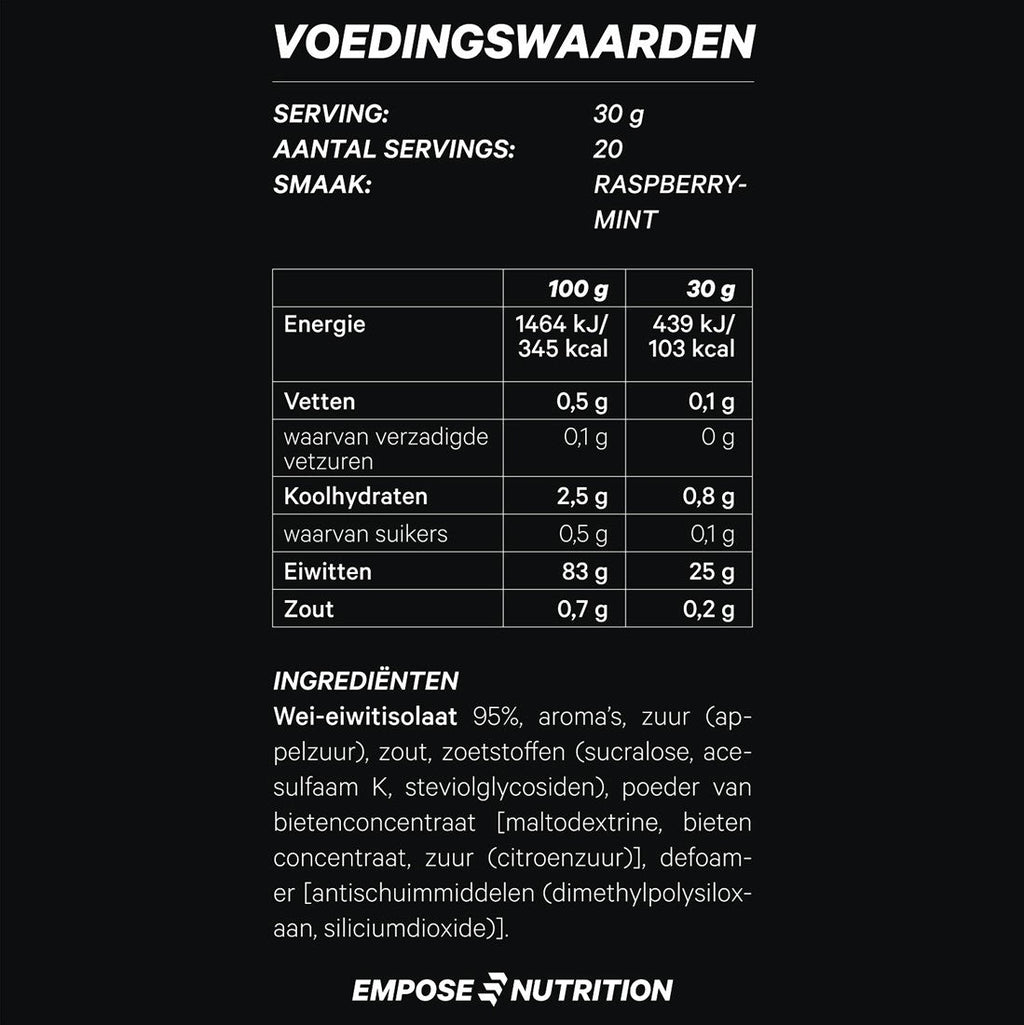 Empose Nutrition Water Clear Isolate - Eiwit Poeder - Protein Combi-Deal - Pear / Raspberry Mint