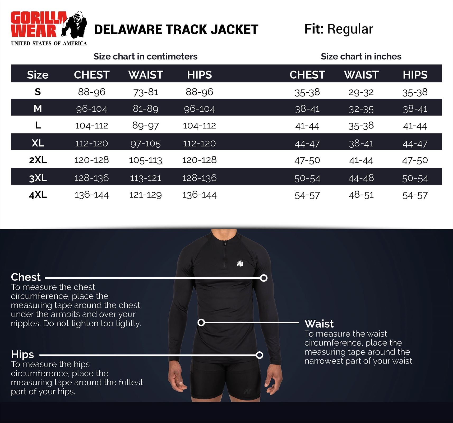 Gorilla Wear Delaware Trainingsjas - Zwart