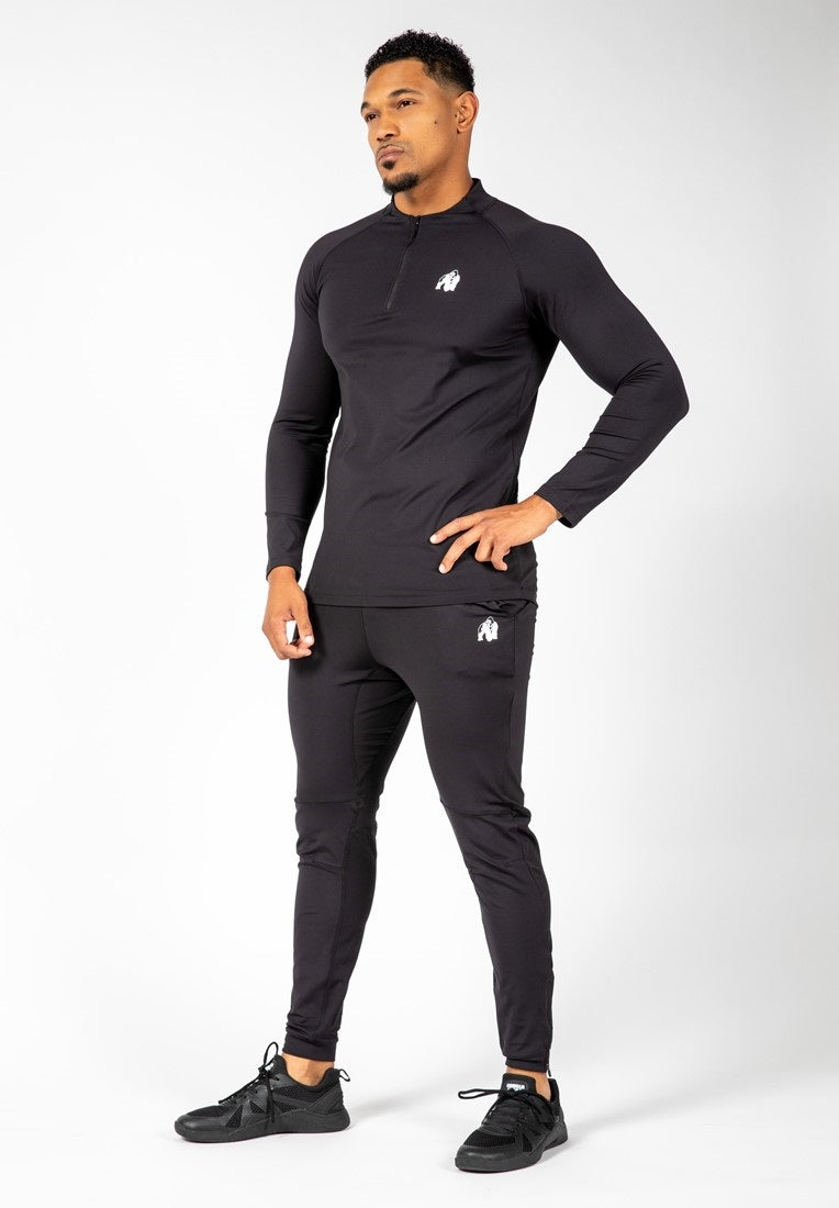 Gorilla Wear Hamilton Hybrid Long Sleeve - Zwart