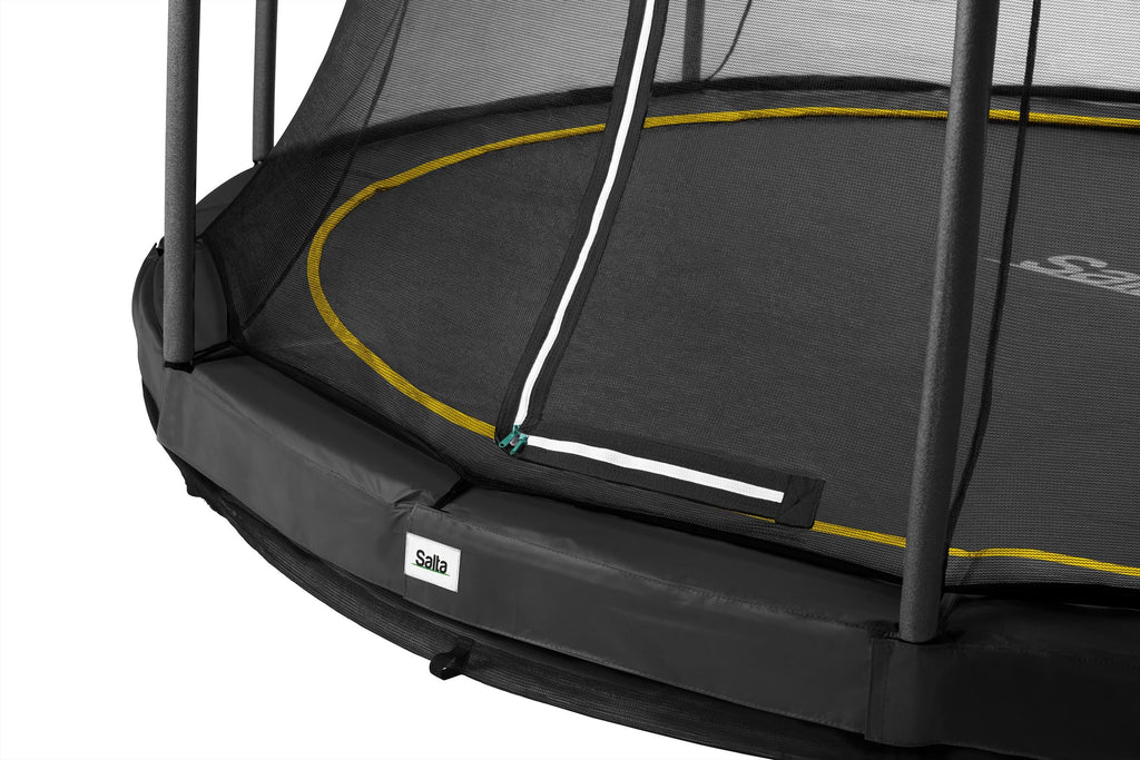 Salta Comfort Edition Ground Trampoline met Veiligheidsnet - 366 cm - Zwart