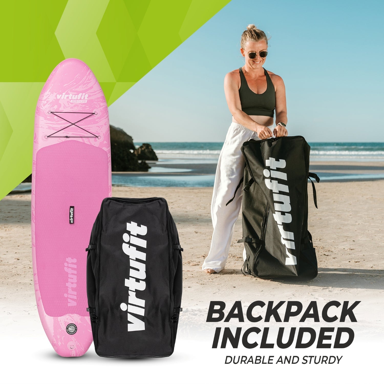 VirtuFit Supboard Ocean 275 - Oranje - Met accessoires en draagtas