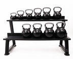 Muscle Power Rubberen Kettlebell - Zwart - 32 kg