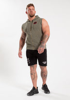 Gorilla Wear Silverdale Mouwloze Hoodie - Legergroen