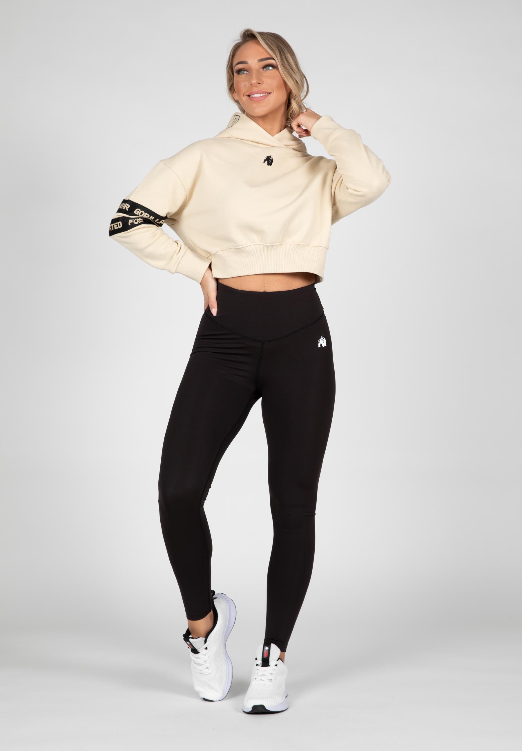 Gorilla Wear Tracey Cropped Hoodie - Beige