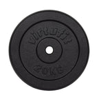 VirtuFit Gietijzeren Halterschijf - Halter gewicht - 30 mm - 20 kg - Zwart