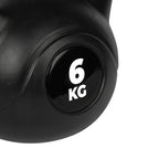 VirtuFit PVC Kettlebell - 6 kg - Zwart