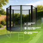 VirtuFit Trampoline met Veiligheidsnet - Zwart - 251 cm