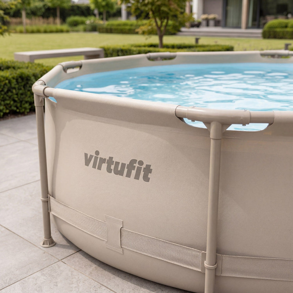 VirtuFit Rond Zwembad - Ø305 x 76 cm - Beige - Inclusief Filterpomp