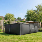 VirtuFit Rechthoekig Zwembad - 260 x 180 x 66 cm - Antraciet - Compleet Pakket