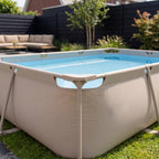 VirtuFit Rechthoekig Zwembad - 300 x 210 x 66 cm - Beige - Inclusief Filterpomp - Tweedekans