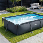VirtuFit Rechthoekig Zwembad - 300 x 210 x 66 cm - Compleet Pakket - Antraciet