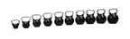 Muscle Power Rubberen Kettlebell - Zwart - 4 kg