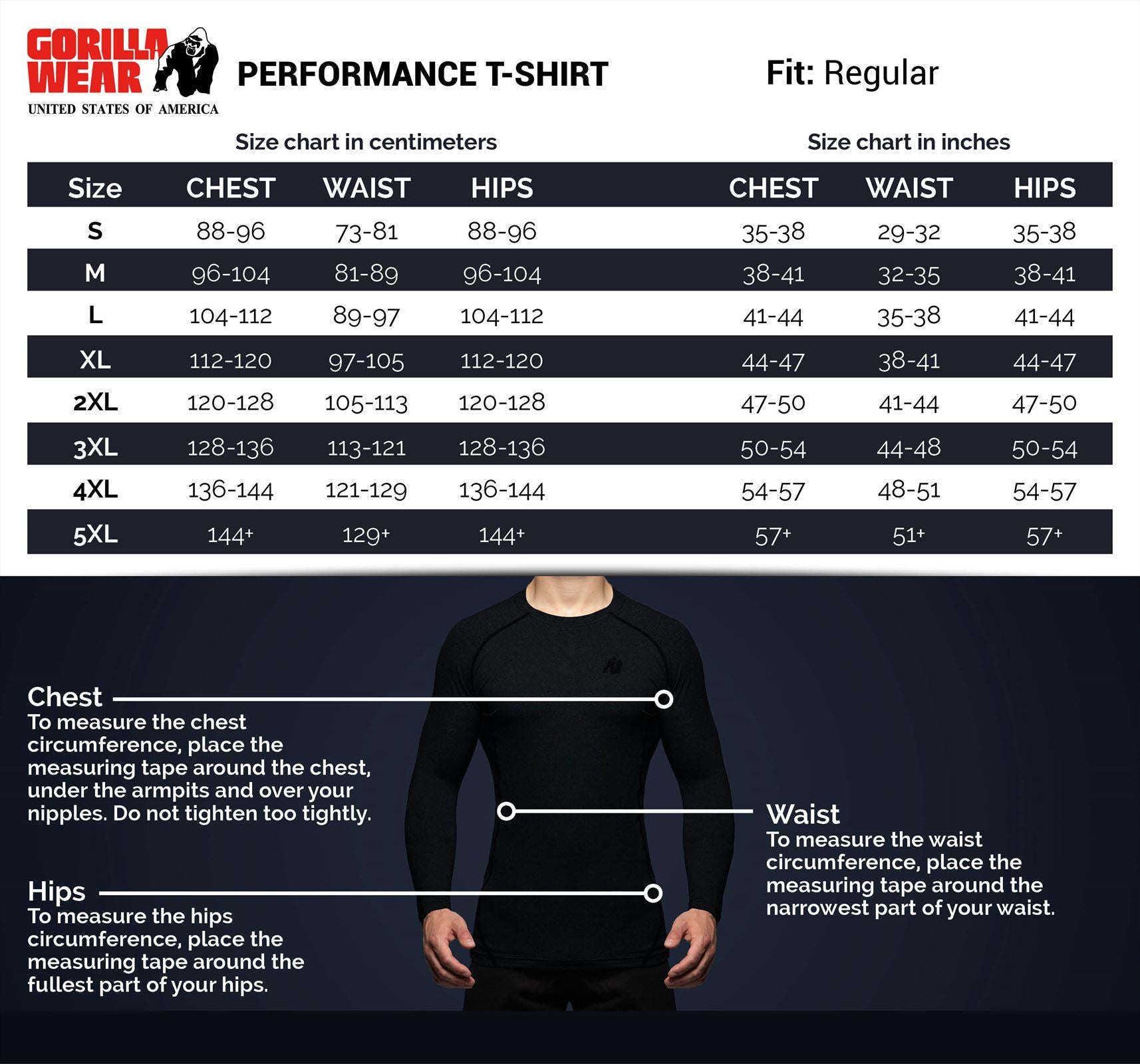 Gorilla Wear Performance T-Shirt - Zwart