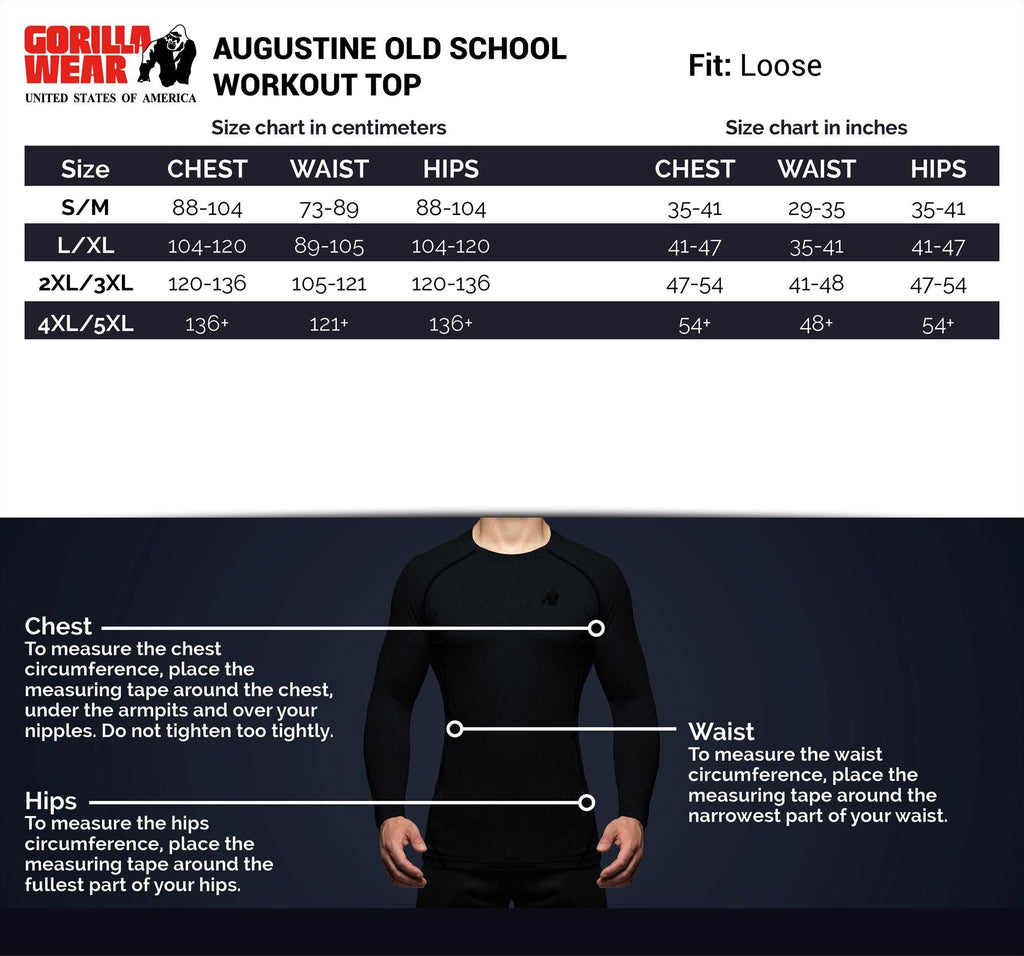 Gorilla Wear Augustine Old School Work Out Top - Zwart