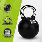 VirtuFit Kettlebell - Rubber/Chroom - 28 kg
