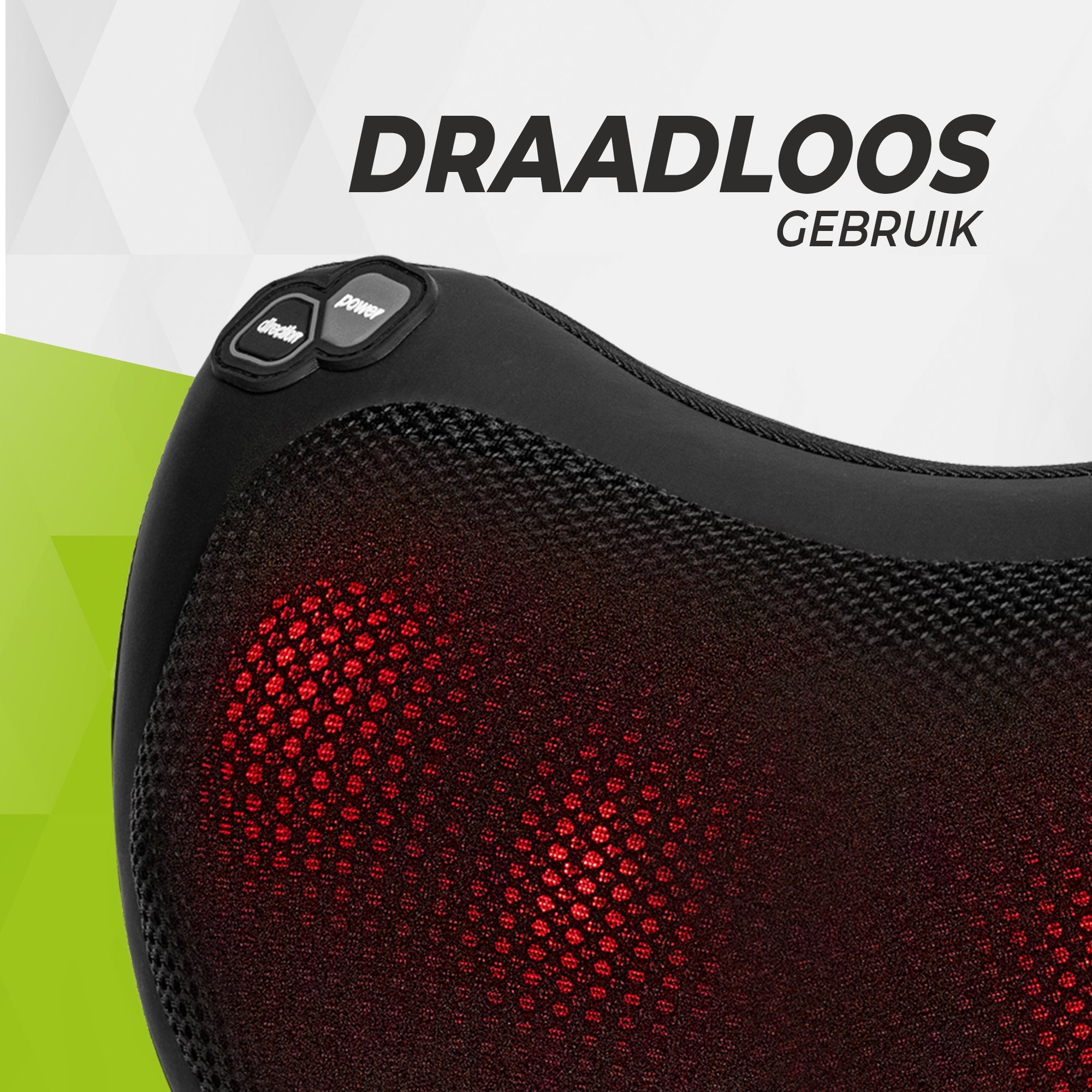 VirtuFit Draadloos Massagekussen Pro - Met Warmtefunctie