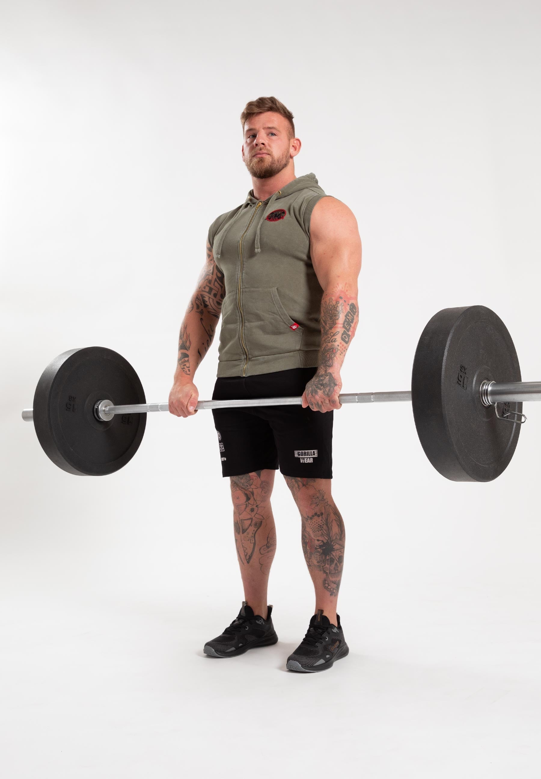Gorilla Wear Silverdale Mouwloze Hoodie - Legergroen
