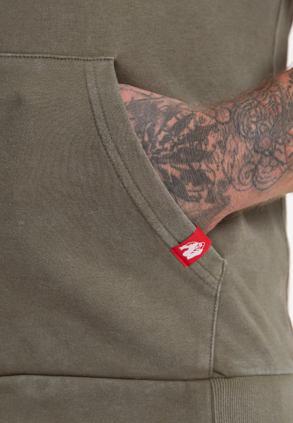 Gorilla Wear Silverdale Mouwloze Hoodie - Legergroen