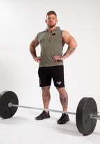 Gorilla Wear Silverdale Mouwloze Hoodie - Legergroen