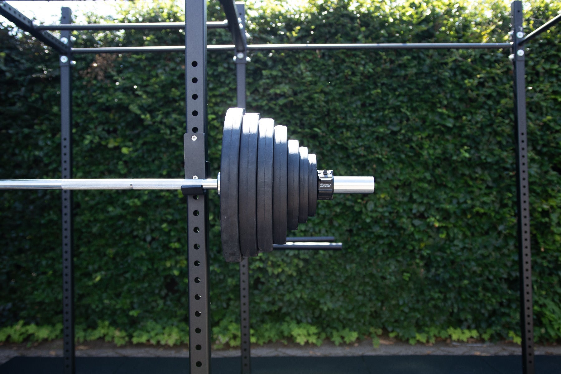 Muscle Power Olympische Halterschijf met Handgrepen - Rubber - 5 kg