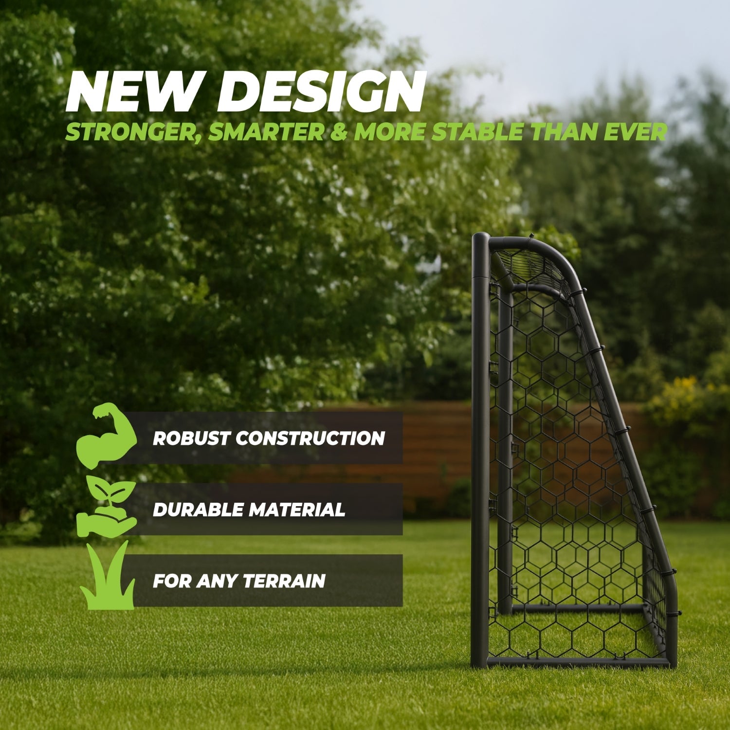 VirtuFit Voetbaldoel Premium - Heavy Duty Voetbal Goal - 120 x 80 x 60