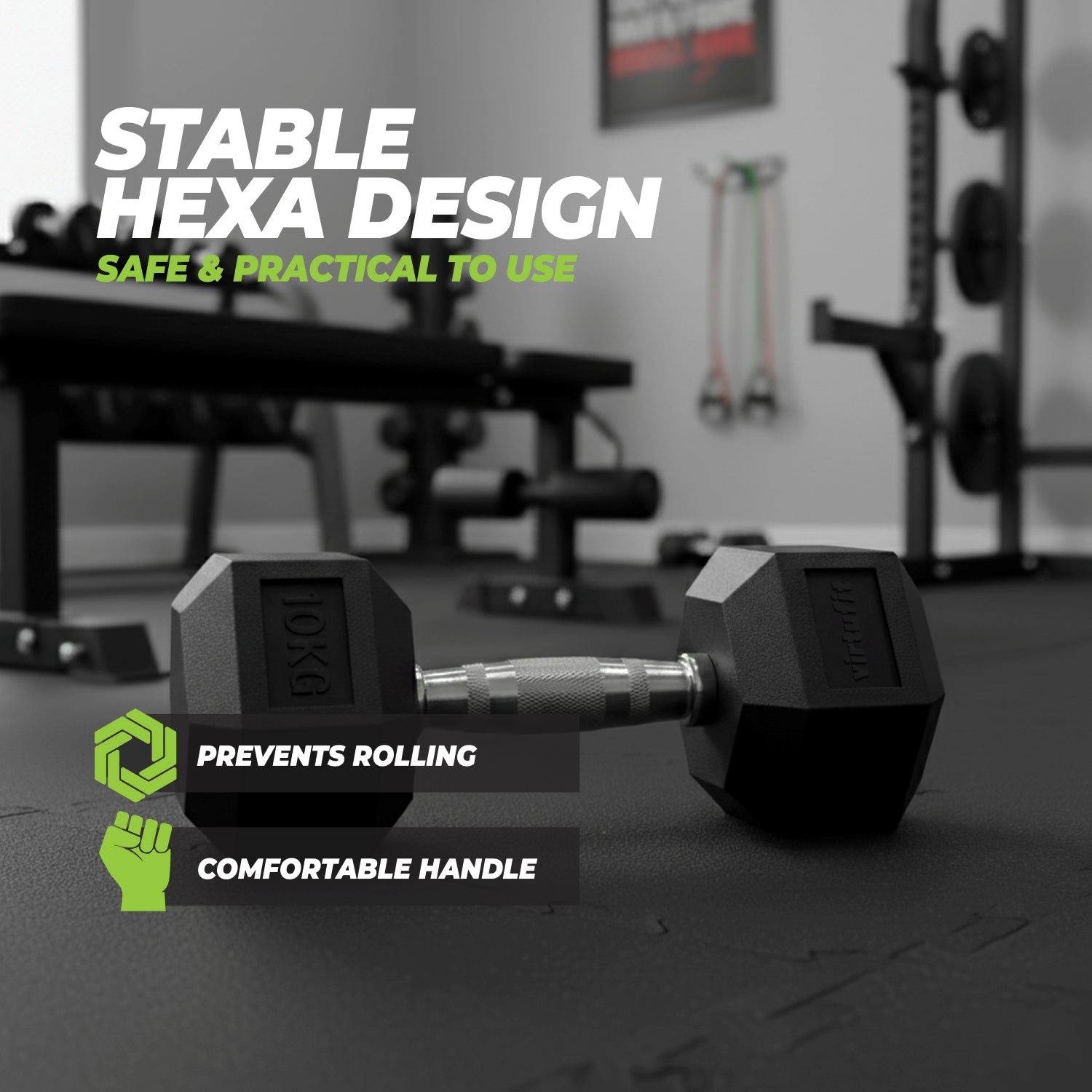VirtuFit Hexa Dumbbell Pro Set - 2 x 4 kg